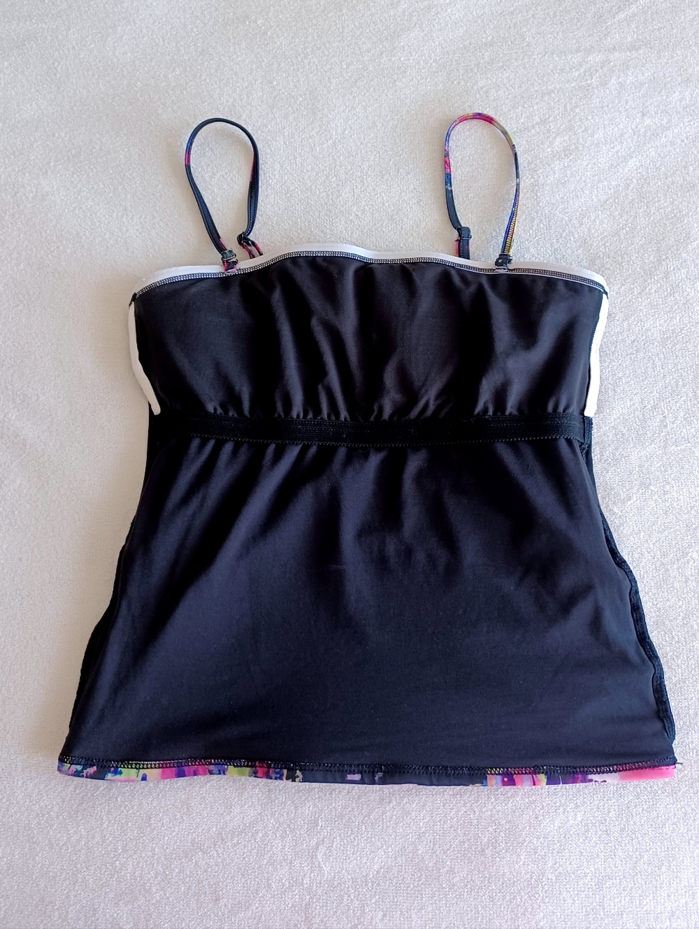 VENUS Abstract Multi-Color Print Tankini Top, Size 8-10 - Picture 7 of 10